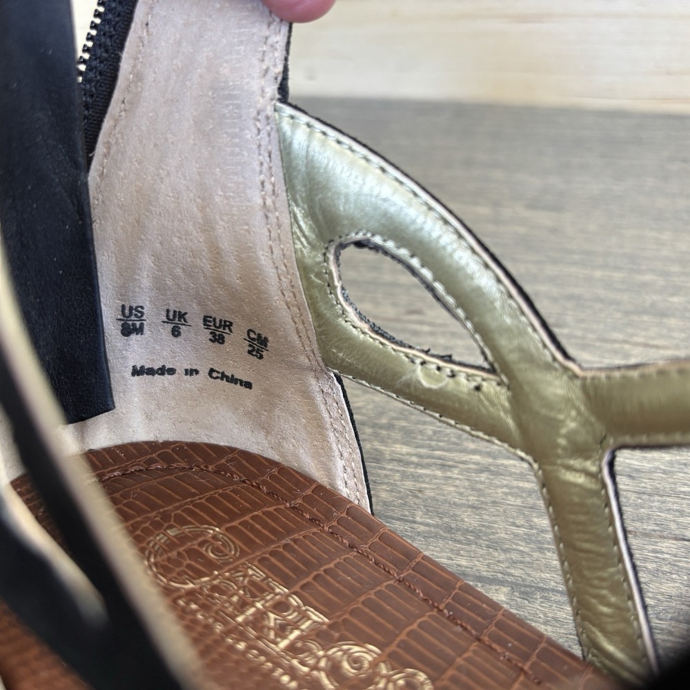 NEW Carlos By Carlos Santana Women's Sz 8 Black Emma Flat Sandals Shoes - Picture 13 of 16